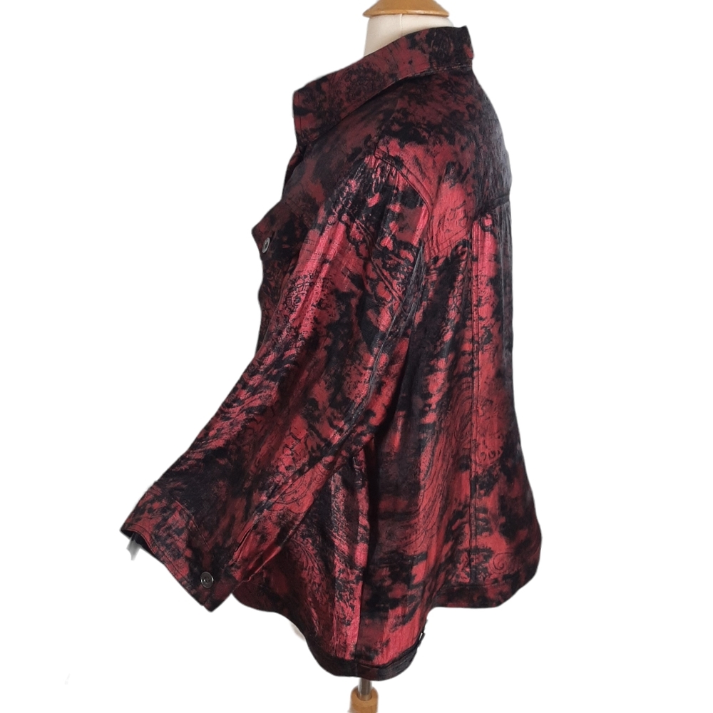 Ruby Rd. Paisley Over-Dyed Jacket - image 4